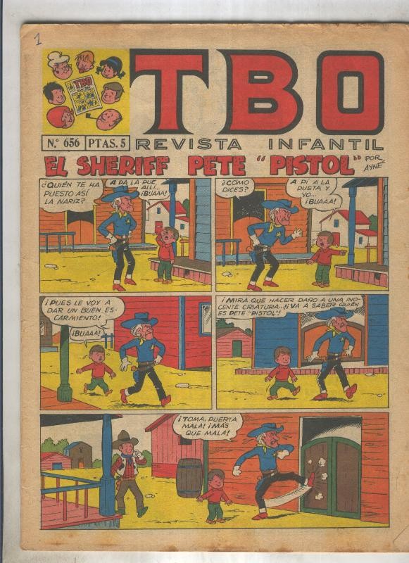 TBO numero 656: El sheriff pete pistol (ayne), (numerado 2 en trasera)