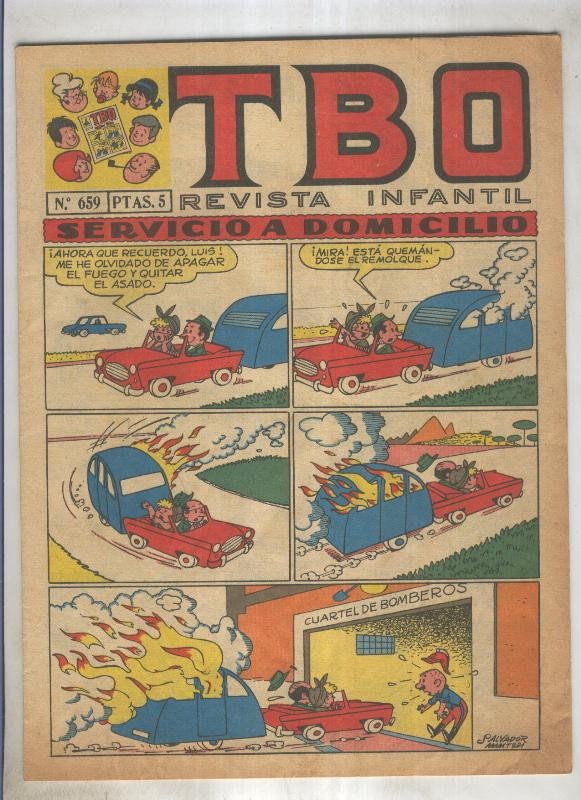 TBO numero 659: Servicio a domicilio (Salvador Mestre), (numerado 1 en trasera)