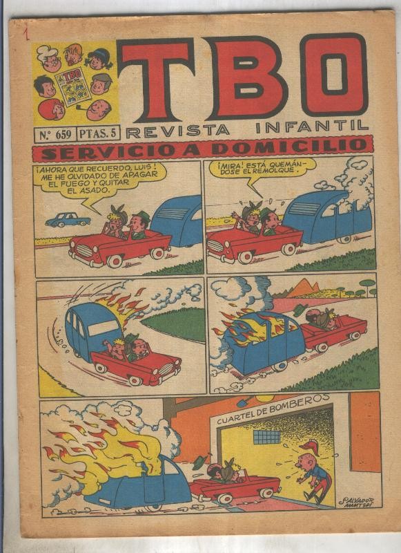 TBO numero 659: Servicio a domicilio (Salvador Mestre), (numerado 2 en trasera)