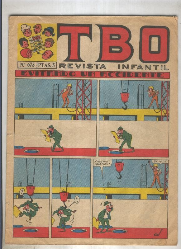 TBO numero 673: Evitando un accidente (Coll), (numerado 1 en trasera)