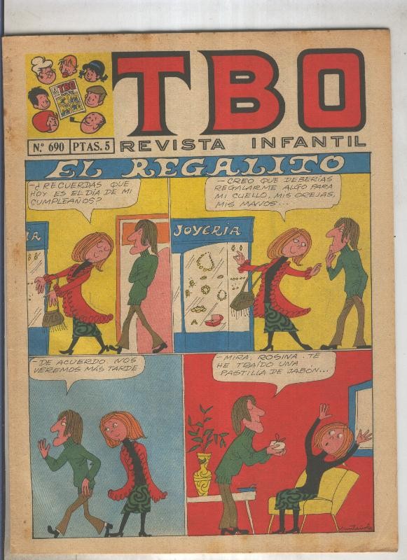 TBO numero 690: El regalito (Muntañola), (numerado 1 en trasera)