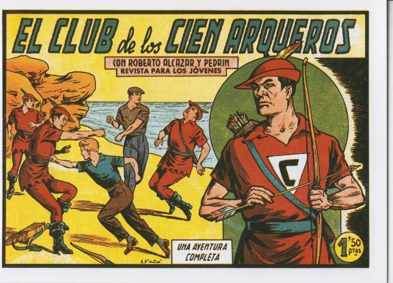 Roberto Alcazar y Pedrin facsimil numero 0386: El club de los cien arqueros