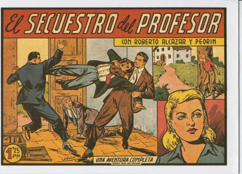 Roberto Alcazar y Pedrin facsimil numero 0350: El secuestro del profesor