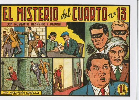 Roberto Alcazar y Pedrin facsimil numero 0346: El misterio del cuarto numero 13