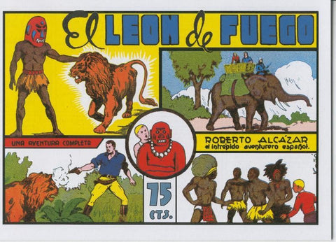 Roberto Alcazar y Pedrin facsimil numero 0077: El leon de fuego