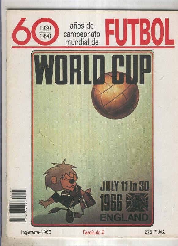 60 años de campeonato mundial de Futbol  fasciculo numero 06