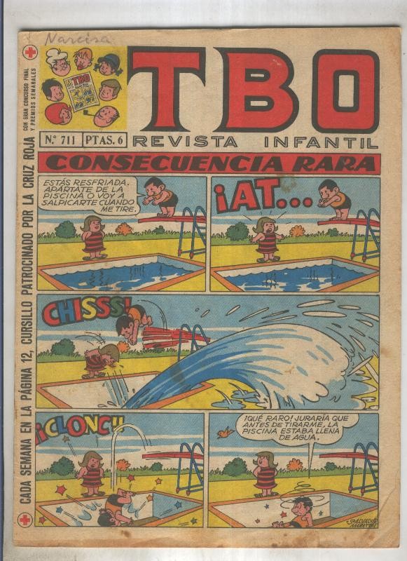 TBO numero 711: Consecuencia rara (Salvador Mestre), (numerado 1 en trasera)