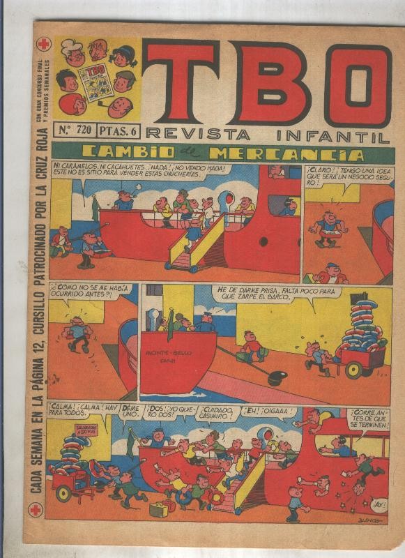 TBO numero 720: Cambio de mercancia (Blanco), (numerado 1 en trasera)