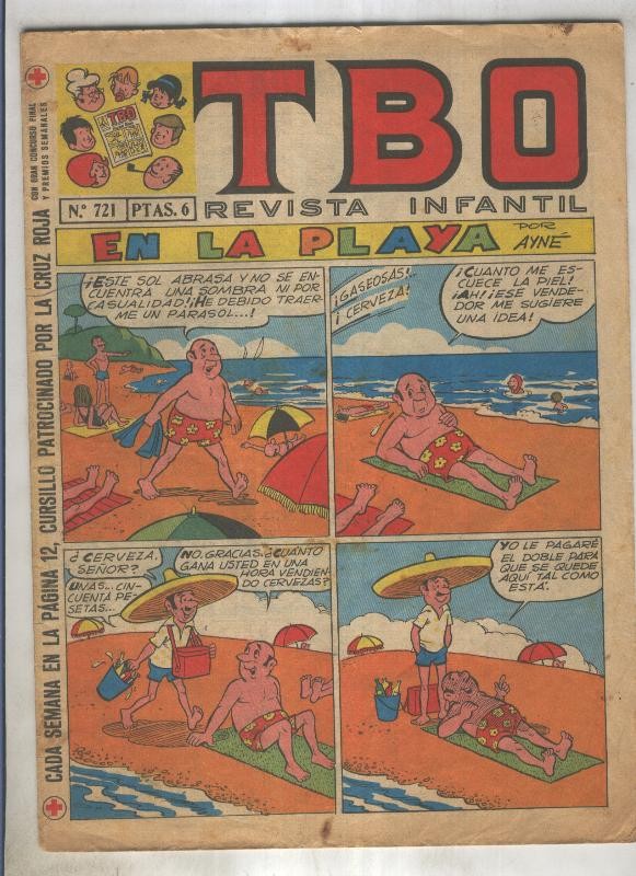 TBO numero 721: En la playa (Ayne), (numerado 2 en trasera)