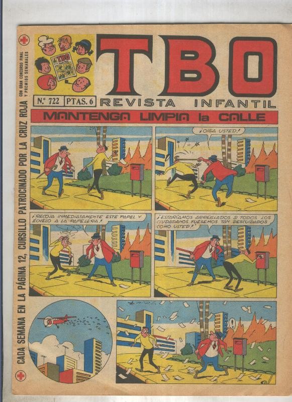TBO numero 722: Mantenga limpia la calle (Coll), (numerado 2 en trasera)