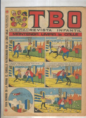 TBO numero 722: Mantenga limpia la calle (Coll), (numerado 2 en trasera)