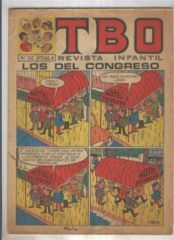 TBO numero 732: Los del congreso (Salvador Mestre), (numerado 3 en trasera)