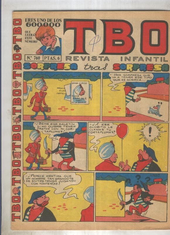 TBO numero 760: Sorpresa tras sorpresa (Urda),  (numerado 2 en trasera)