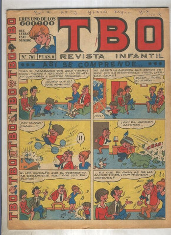 TBO numero 761: Asi se comprende (Sabates), (numerado 1 en trasera)