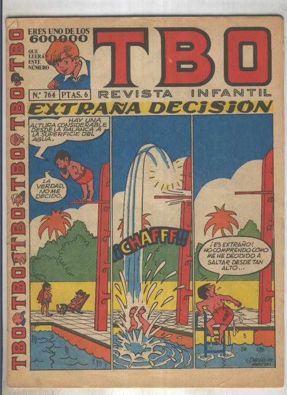 TBO numero 764: Extraña decision (Salvador Mestre), (numerado 4 en trasera)