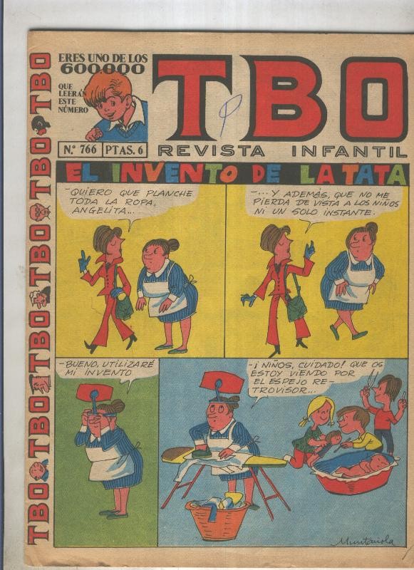 TBO numero 766: El invento de la tata (Muntañola), (numerado 1 en trasera)