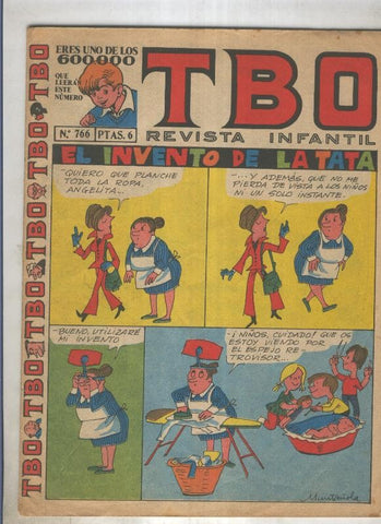 TBO numero 766: El invento de la tata (Muntañola), (numerado 2 en trasera)