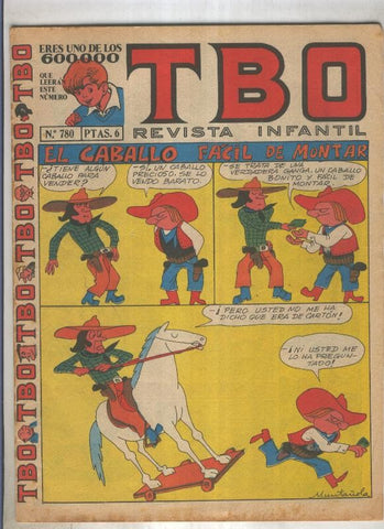 TBO numero 780: El caballo facil de montar (Muntañola), (numerado 2 en trasera)