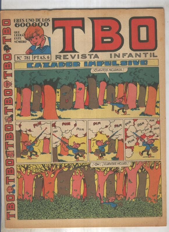 TBO numero 781: Cazador impulsivo (Blanco), (numerado 1 en trasera)