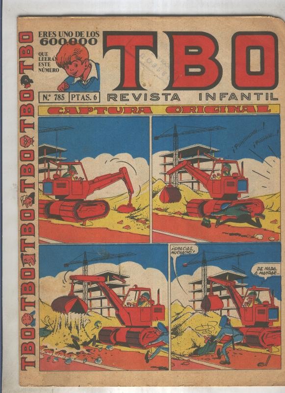 TBO numero 785: Captura original (Coll), (numerado 3 en trasera)