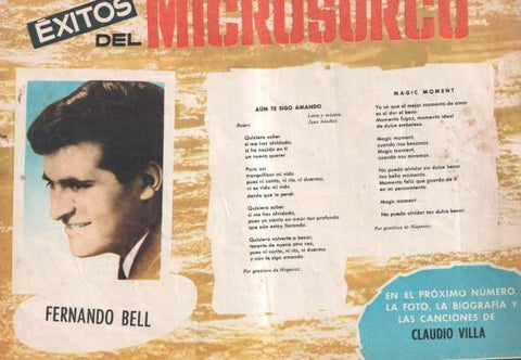 Serenata numero 025: trasera cancionero y foto de Fernando bell