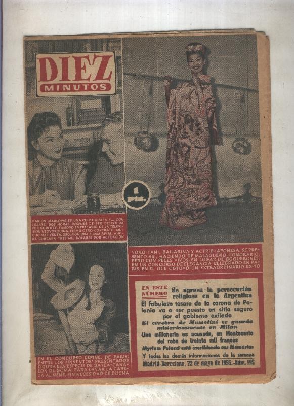Diez Minutos numero 195 del 22 de mayo de 1955