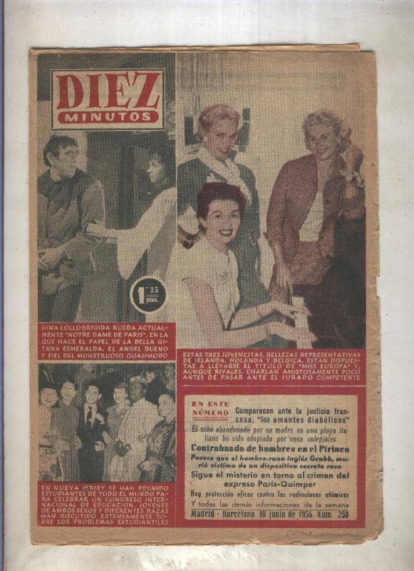 Diez Minutos numero 250 del 10 de junio de 1956