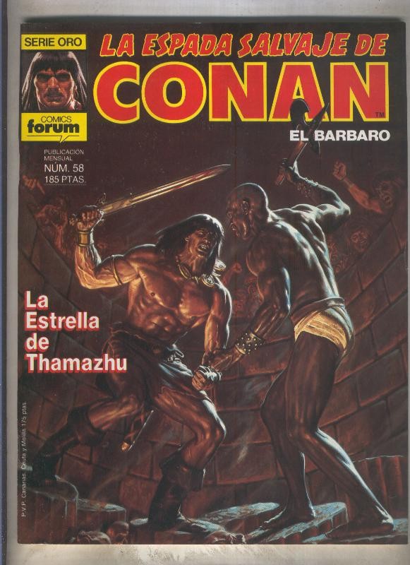 La Espada Salvaje de Conan primera edicion numero 058 (numerado 1 en trasera)