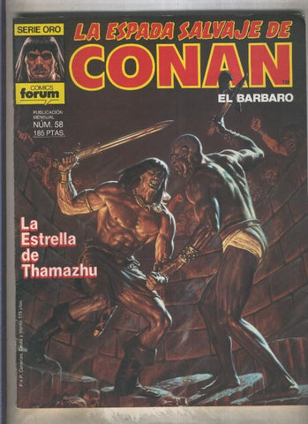 La Espada Salvaje de Conan primera edicion numero 058 (numerado 4 en trasera)