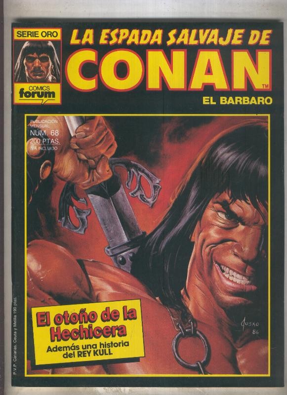 La Espada Salvaje de Conan primera edicion numero 068 (numerado 1 en trasera)