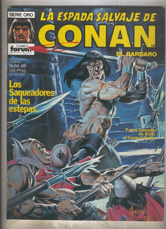 La Espada Salvaje de Conan primera edicion numero 069 (numerado 4 en trasera)