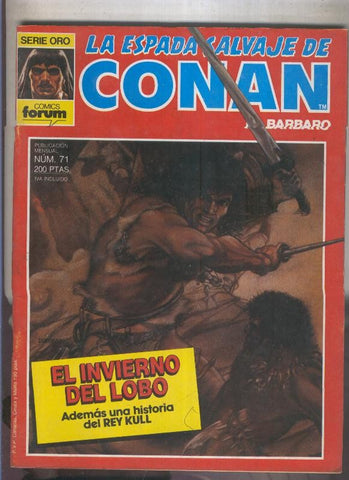 La Espada Salvaje de Conan primera edicion numero 071 (numerado 3 en trasera)