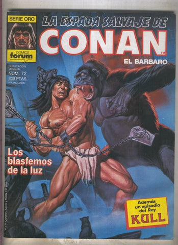 La Espada Salvaje de Conan primera edicion numero 072 (numerado 1 en trasera)