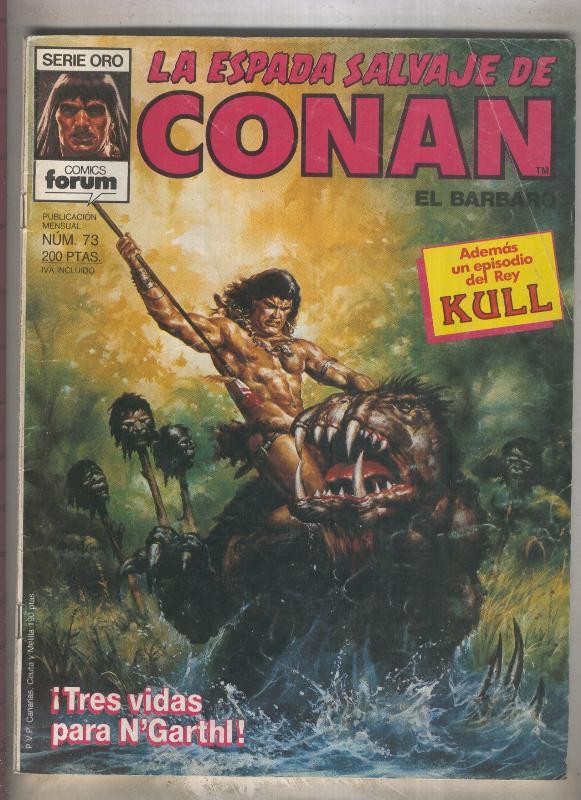 La Espada Salvaje de Conan primera edicion numero 073 (numerado 1 en trasera)