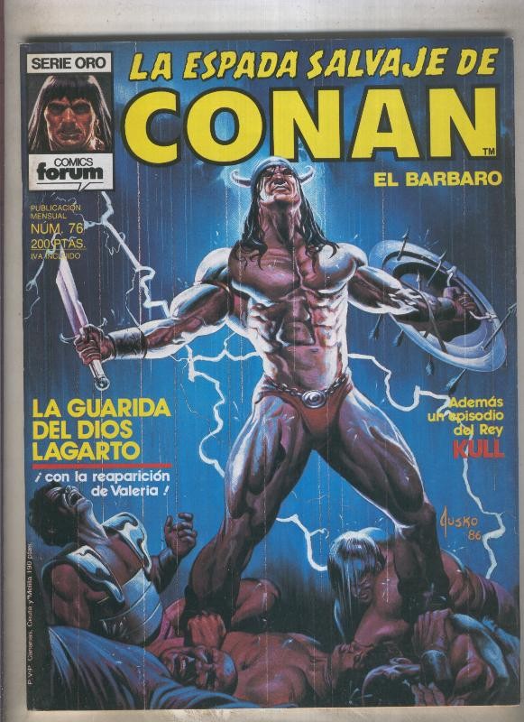 La Espada Salvaje de Conan primera edicion numero 076 (numerado 2 en trasera)