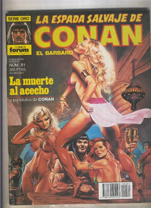 La Espada Salvaje de Conan primera edicion numero 081 (numerado 2 en trasera)