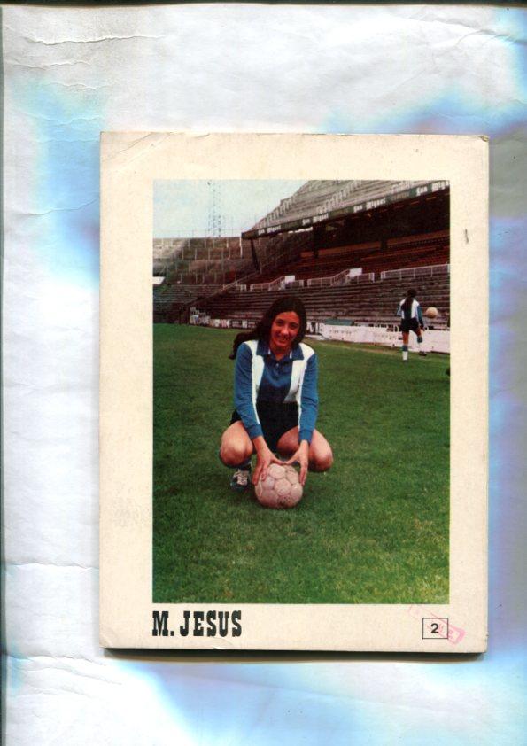 Panico formato libreta numero 02: Trasera foto futbolista femenina del R.C.Deportivo Español: Maria Jesus