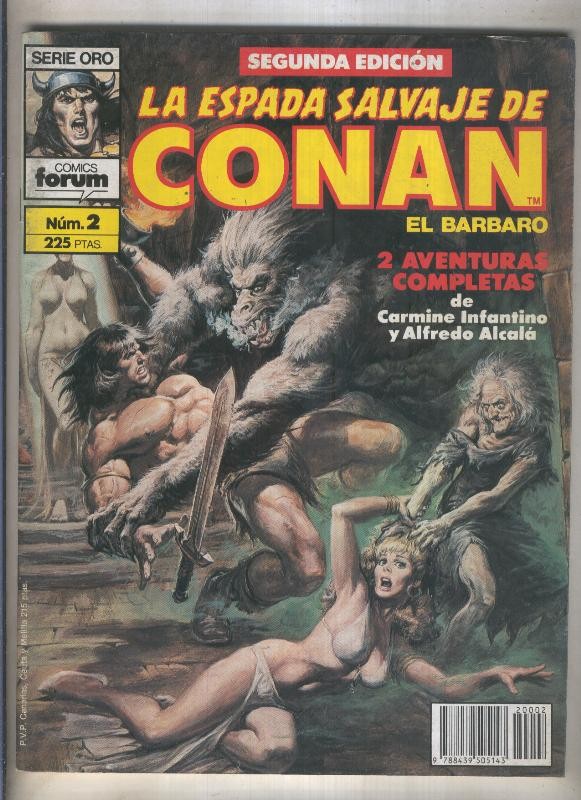 La Espada Salvaje de Conan volumen 1 segunda edicion numero 002 (numerado 1 en trasera)
