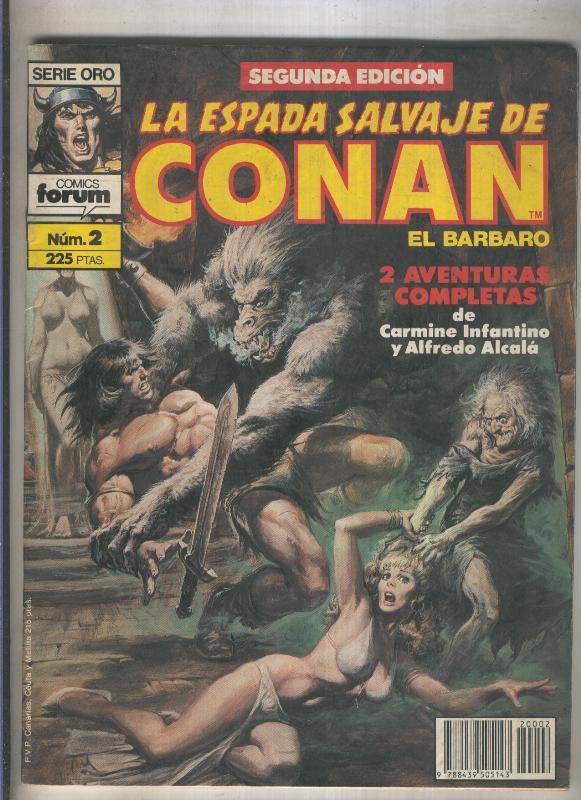 La Espada Salvaje de Conan volumen 1 segunda edicion numero 002 (numerado 2 en trasera)