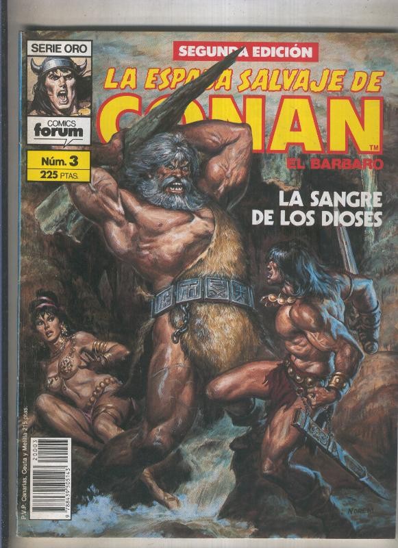 La Espada Salvaje de Conan volumen 1 segunda edicion numero 003 (numerado 3 en trasera)