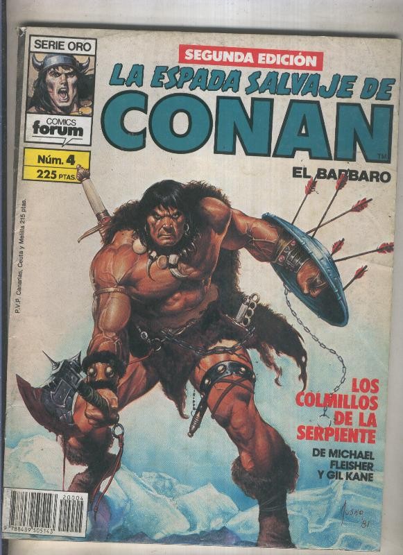 La Espada Salvaje de Conan volumen 1 segunda edicion numero 004 (numerado 2 en trasera) 