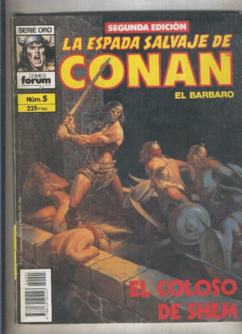 La Espada Salvaje de Conan volumen 1 segunda edicion numero 005 (numerado 3 en trasera)