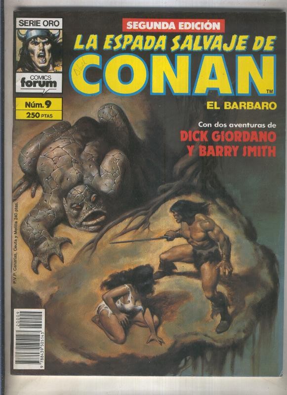 La Espada Salvaje de Conan volumen 1 segunda edicion numero 009 (numerado 1 en trasera) 