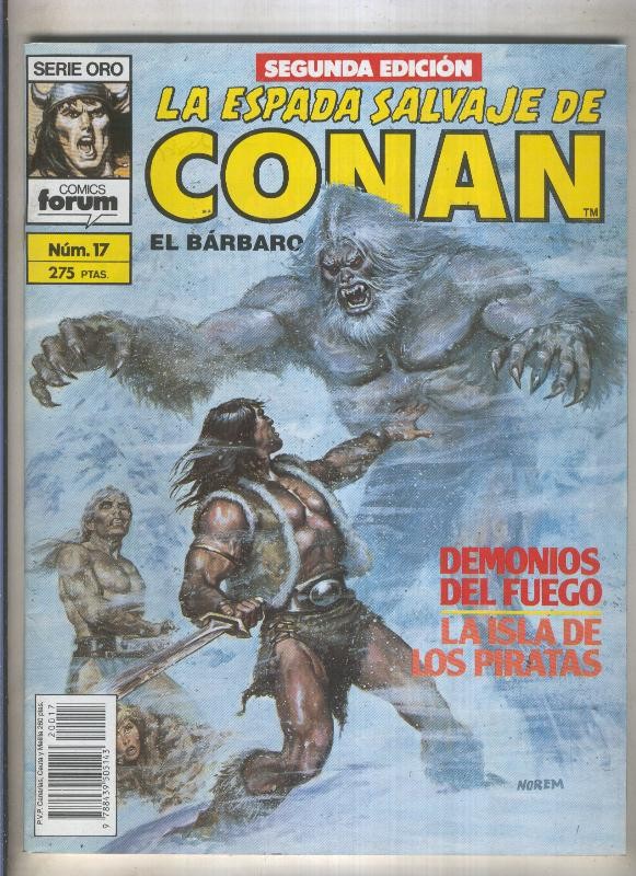 La Espada Salvaje de Conan volumen 1 segunda edicion numero 017 (numerado 3 en trasera) 