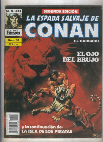 La Espada Salvaje de Conan volumen 1 segunda edicion numero 018 (numerado 2 en trasera)