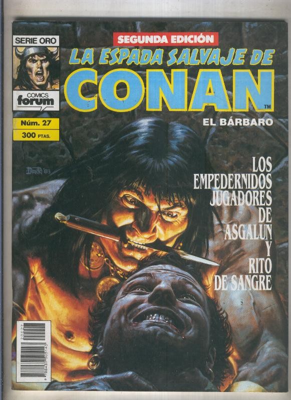 La Espada Salvaje de Conan volumen 1 segunda edicion numero 027 (numerado 2 en trasera) 