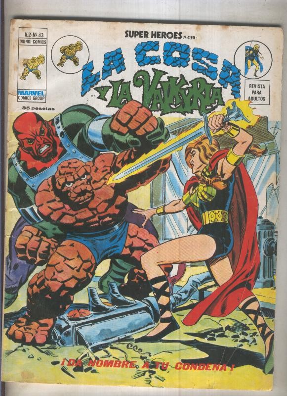Super Heroes volumen 2 numero 043: La Cosa y La Valkyria