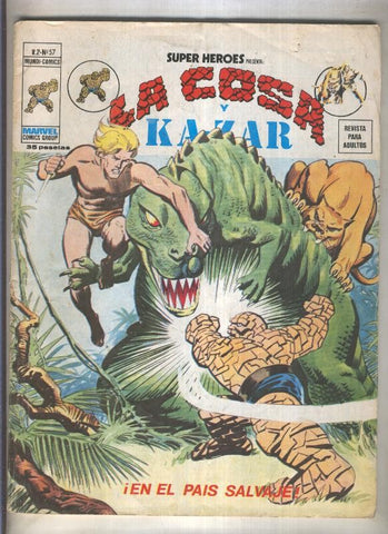Super Heroes volumen 2 numero 057: La Cosa y Kazar (numerado 1 en trasera)