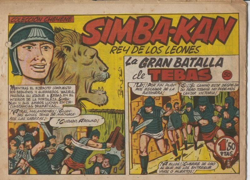 Simba Kan rey de los leones numero 50: La gran batalla de Tebas