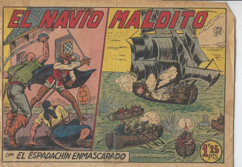 El Espadachin Enmascarado numero 105: El navio maldito